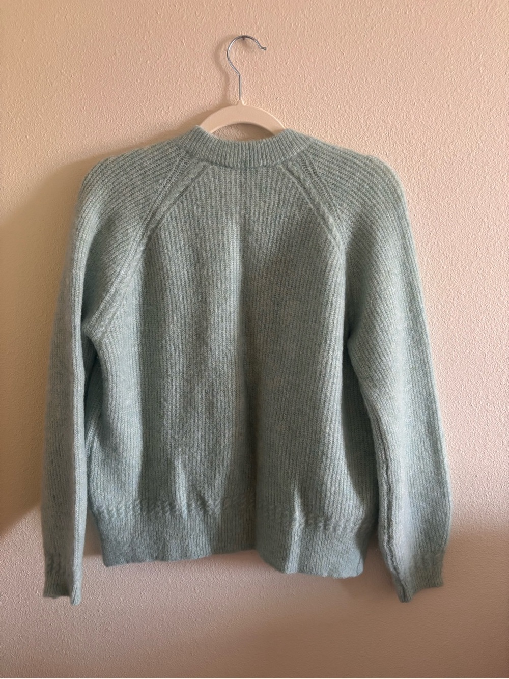 Sezane OTHELLO cardigan in sea green - Picture 3 of 7